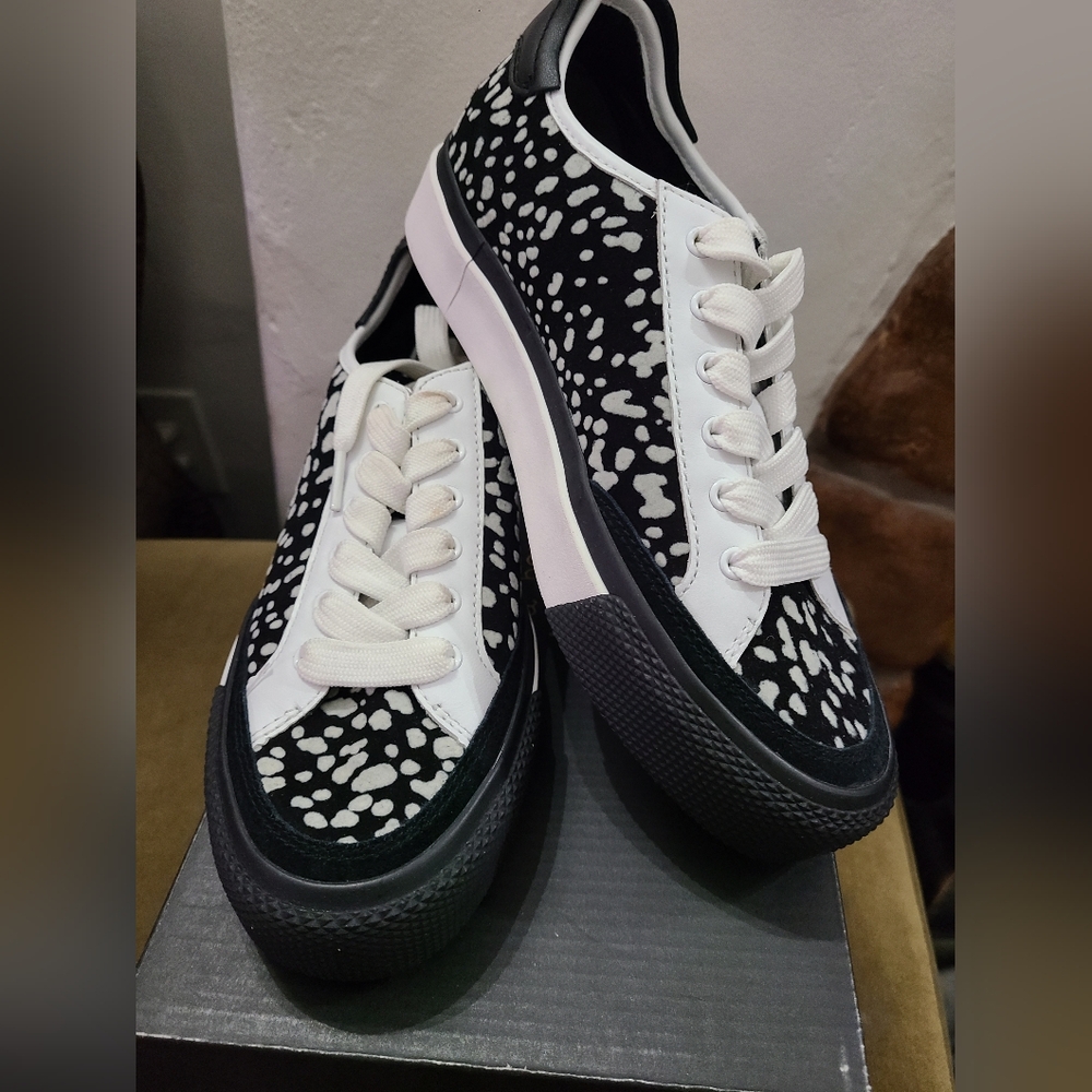 New In Box $275 Rag & Bone RB Army Leather Sneakers In Bkl/Wth Size: 36 (US 6)